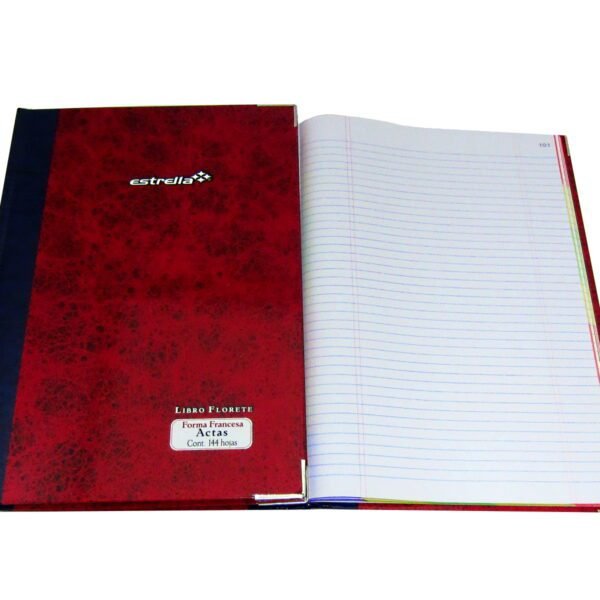 LIBRO FLORETE FORMA FRANCESA ESTRELLA ACTAS 144H