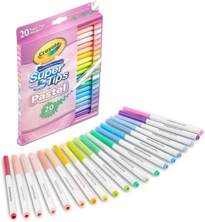 PLUMONES SUPER TIPS PASTEL CRAYOLA CON 20