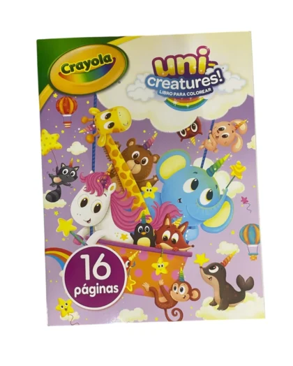 LIBRO PARA COLOREAR UNICREATURES 16 PAGINAS CRAYOLA