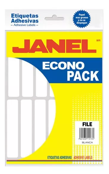 ETIQUETA JANEL ESC N.20 BLANCA 20X105 CON 280