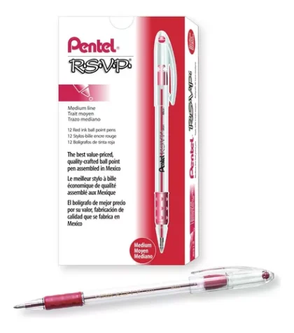 BOLIGRAFO PENTEL R.S.V.P. 0.7MM ROJO