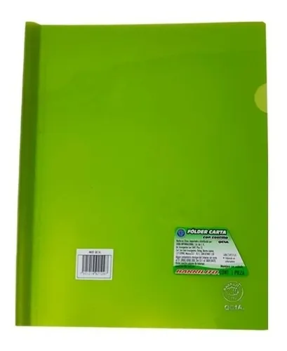 FOLDER COSTILLA BARRILITO TAMAÑO CARTA VERDE