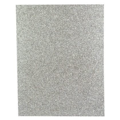 FOAMY TAMAÑO CARTA CON DIAMANTINA PASCUA PLATA