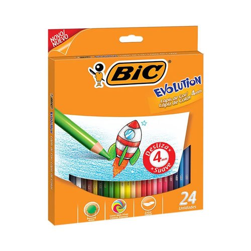 COLORES BIC MINA EXTRA GRUESA CON 24