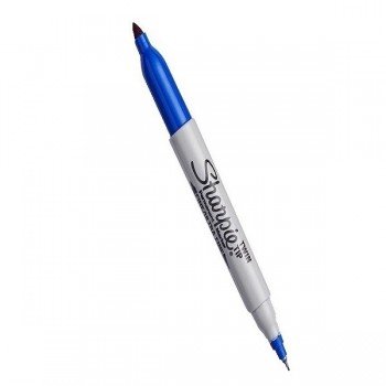 MARCADOR PERMANENTE SHARPIE DUO AZUL