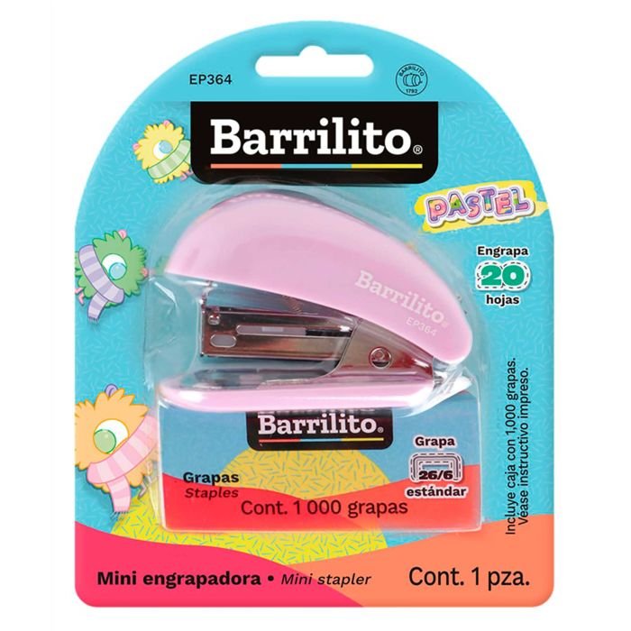 MINI ENGRAPADORA BARRILITO PASTEL EP364, ENGRAPA HASTA 20 HOJAS