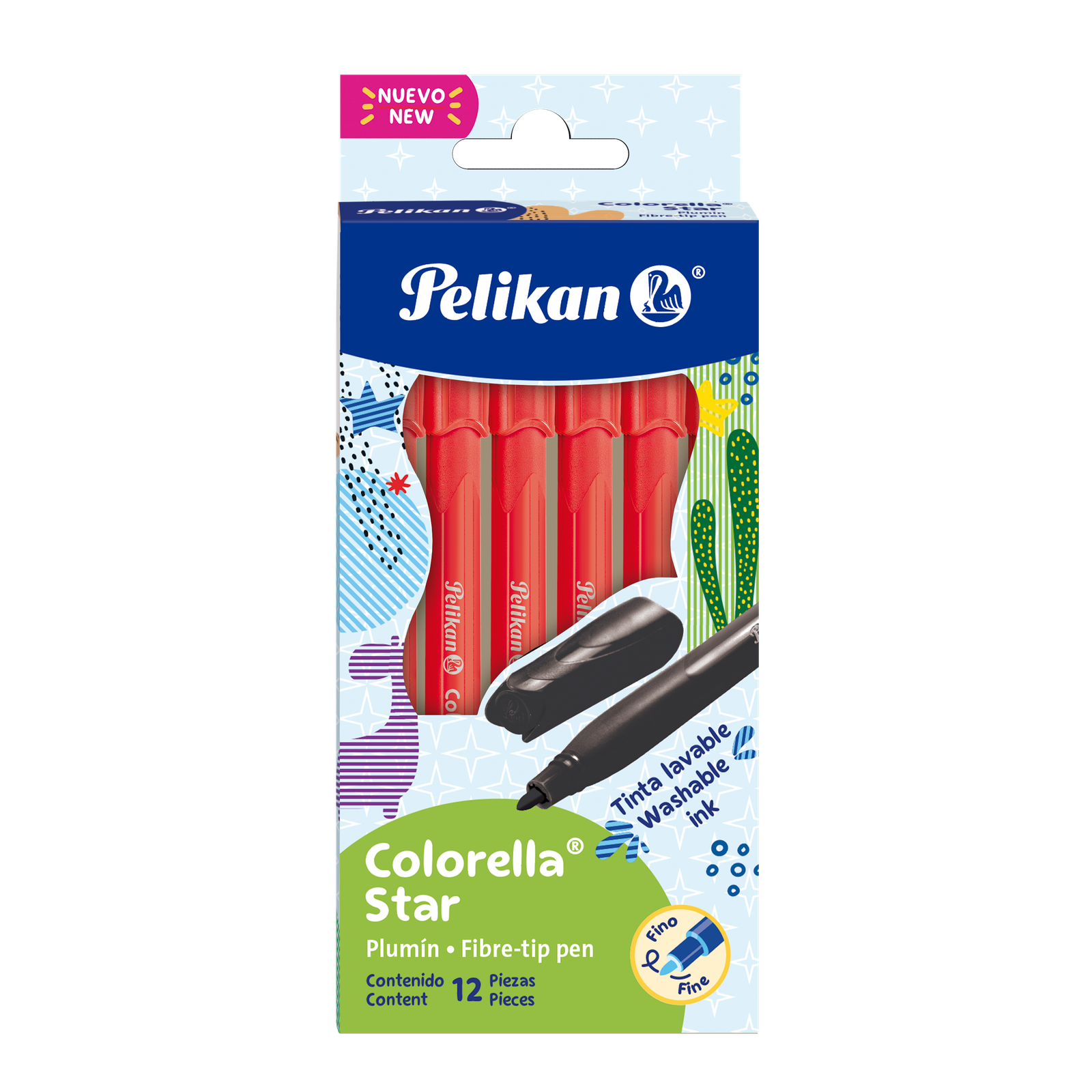 PLUMIN PELIKAN COLORELLA STAR ROJO