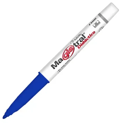PLUMON PARA PIZARRON DIDACTICO MAGISTRAL AZOR PUNTA FINA AZUL