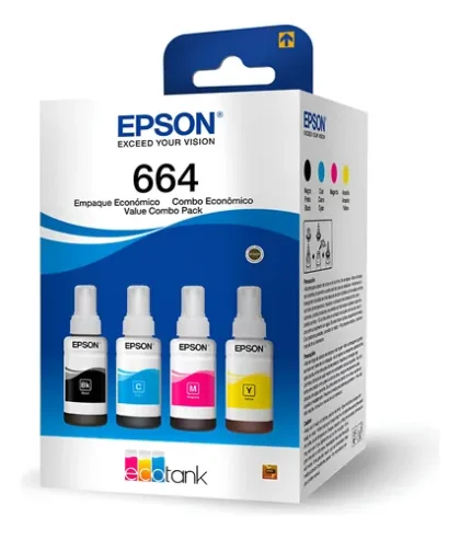 KIT TINTAS DE COLOR EPSON T664 4 PZAS