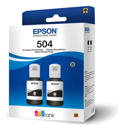 KIT TINTAS NEGRAS EPSON T504 2 PZAS