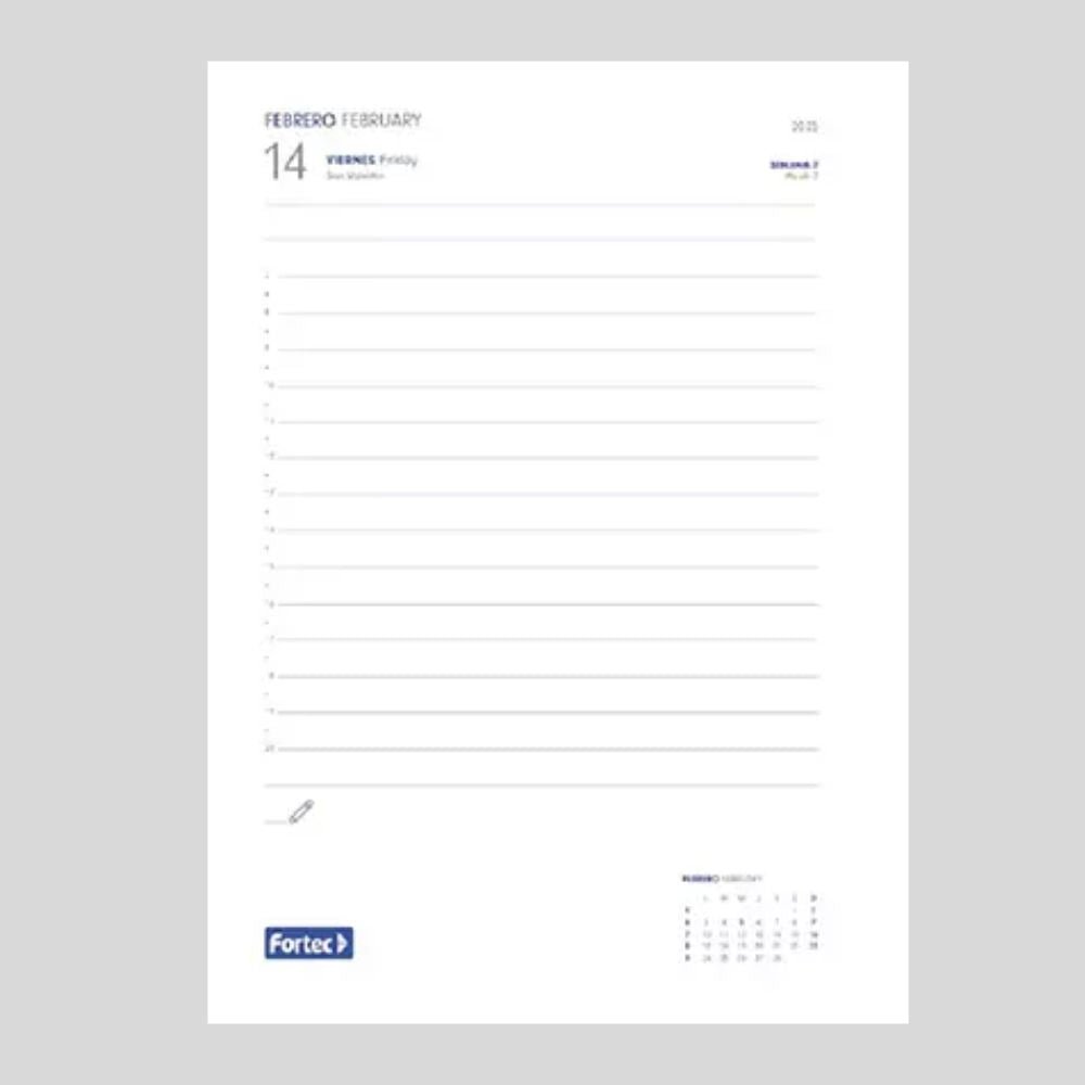 AGENDA DIARIA FORTEC ECO NEGRO 2026 - Imagen 2